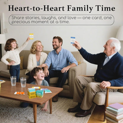 160 Conversation Cards, Family Edition, Meaningful Talk for Family Dinners, Perfect for Families, Adults, Teens, Kids, Game Nights, Gatherings, Prompts for Meaningful Connections
