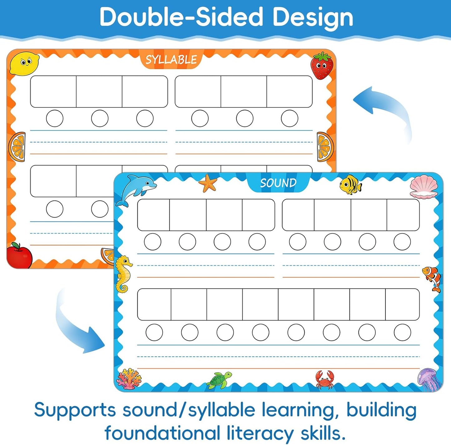 30 Packs Number Line Dry Erase Boards Cards, Double-Sided Writable & Erasable, 0-10 on One Side and 0-20 on the Other Side, Math Learning White Board Tool for Students, Classroom and Home (12” x 4”)