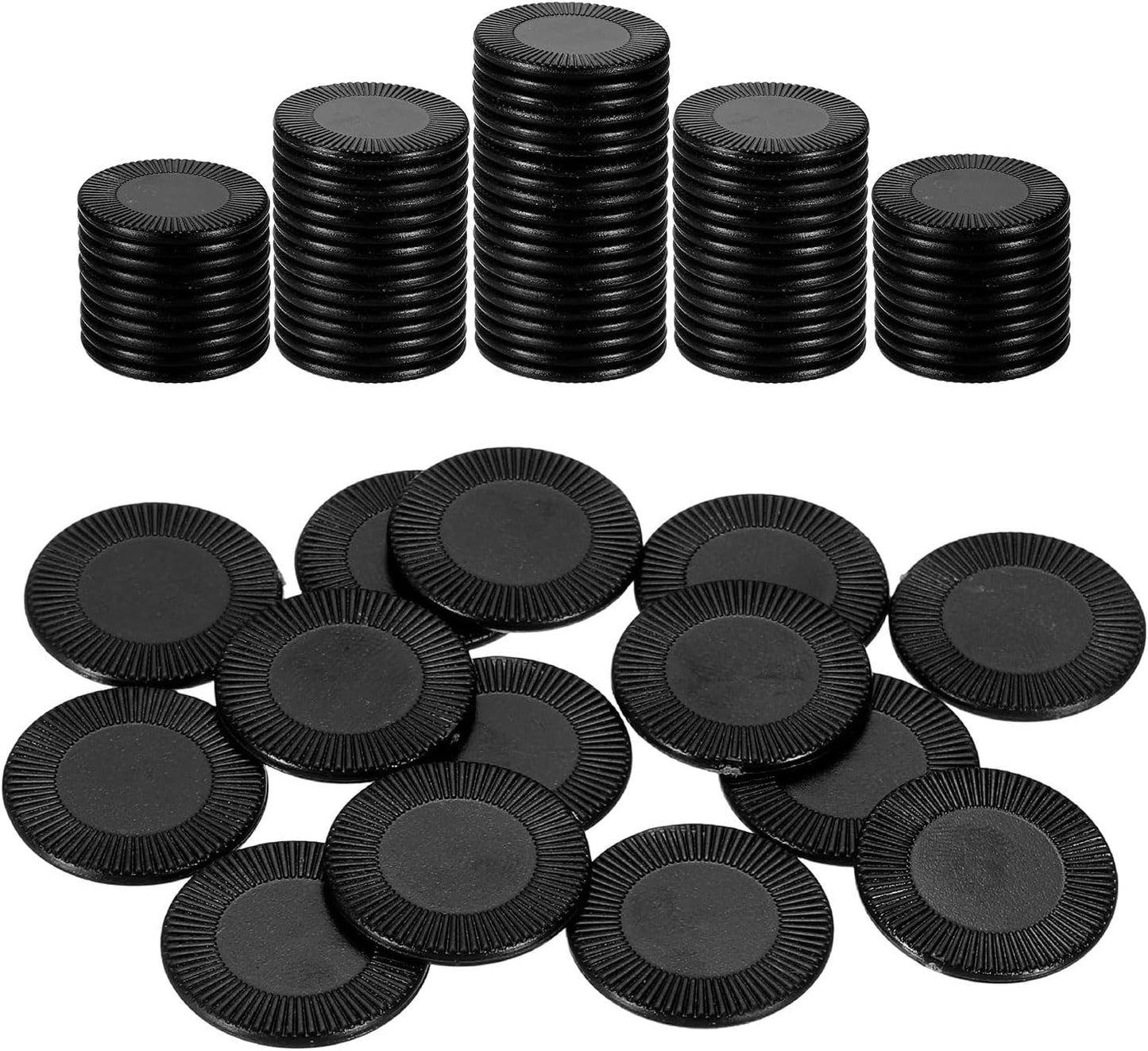 uxcell 100Pcs Plastic Poker Chips, 1 Inch Mini Bingo Chips Learning Counters Counting Counters Disks Markers Opaque Game Tokens for Game Play Math Counting, Blue, Pattern