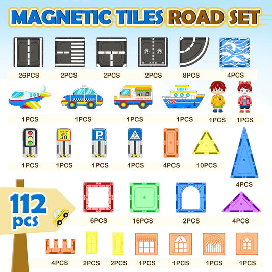 Magnetic Tiles Farm Animals Toddler Toys, STEM Magnet Building Blocks for Kids Ages 3-5 5-7 4-8, Preschool Montessori Sensory Toys Gifts for 3+ Year Old Boys & Girls