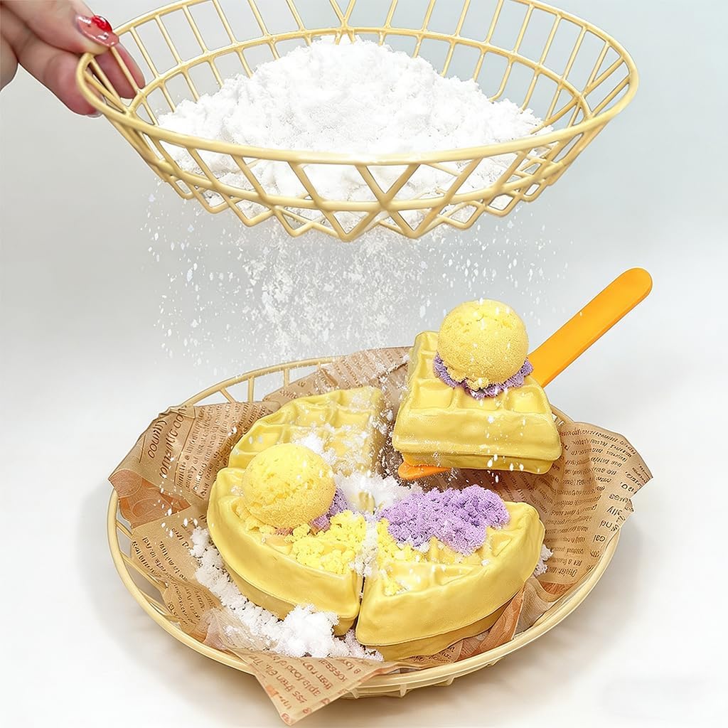 GushySnow® Latex Material Creativity Sensory Bin Filler Toy Ice Cream Cone Cake Cup Sensory bin for Preschool Girl boy Kid Children 6 Years
