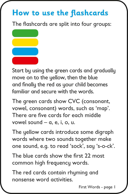 First Words Flashcards: 40 Cards (Collins Easy Learning Preschool)