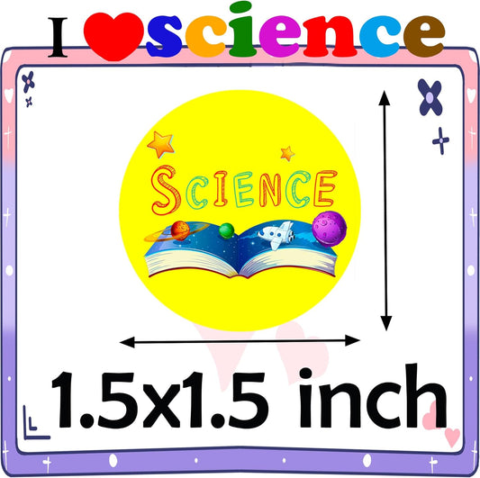 500PCS I Love Science Stickers Motivate Chemistry Party Favors Supplies Decorations Carnival Events Prize Label Sticker