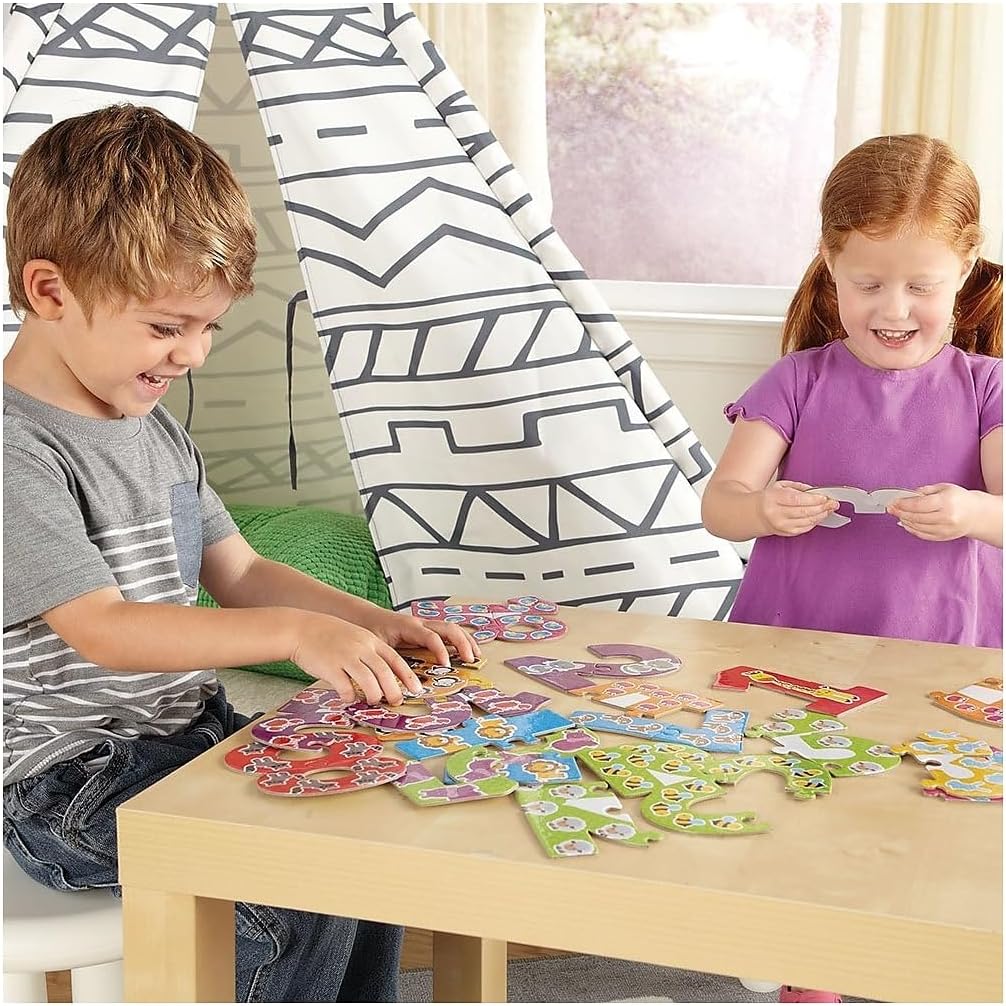 Learning Resources Number Puzzle Cards, Early Number Recognition, Toddler Puzzle, 20 Self-Correcting Puzzles, 40 Pieces, Ages 3+