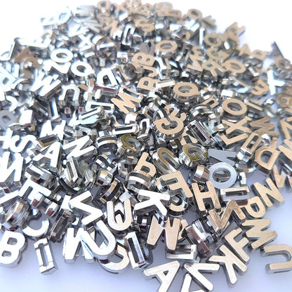300+ Pieces 9x12mm Big Large Alphabet Letter Beads Charms A-Z Mixed Plastic Shape Loose Bead for Jewelry Making Bracelets Necklaces Key Chains (Classic Solid Colors)