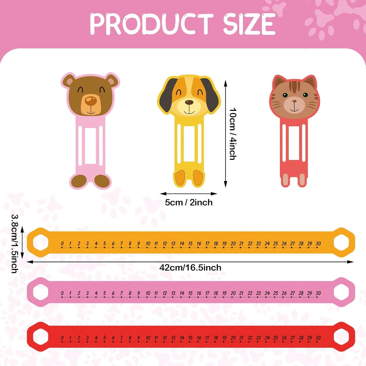 Eersida 24 Pcs Slide and Learn Number Lines 0 to 30 PVC Math Number Line for Student Animal Positive Integers Slide Rules Childhood Education Materials for School,16.5 x 1.5 Inch(Bright Colors)