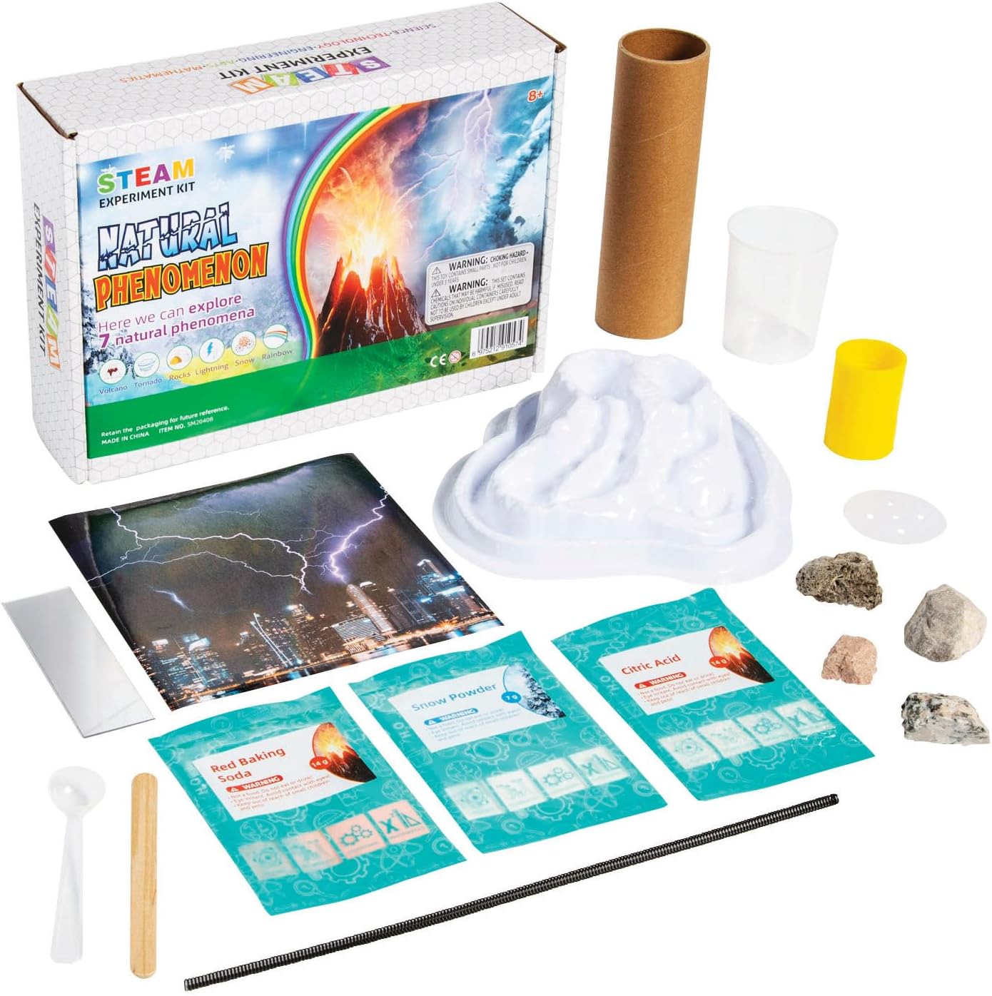 Fun Express Steam Natural Phenomenon Science Kit - Fascinating STEAM Nature Kit for Kids, Interactive Natural Science Exploration Kit for Kids - Fun and Educational Natural Phenomenon Kit