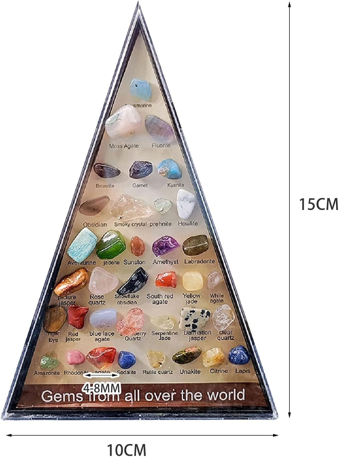 Natural Gem and Rock Collection 36 Kind Mineral Ore Collection Specimens Natural Crystal Specimens and Geology Gem Kit Educational Gift for Kids Student Champaign Gold