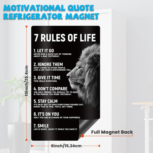 Inspirational Magnets,Motivational Magnets for Locker,8 Powerful Words for the Day Poster,Perfect for Refrigerator, Office, Locker - Ideal for Home, Students, Professionals (8 Words)