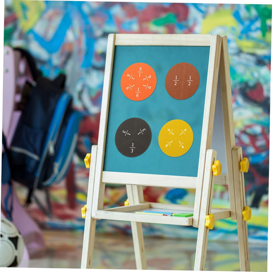 Angoily 1 Set Eva Fraction Circles Educational Math for Fraction Demonstrator for and Fun for Home School Use