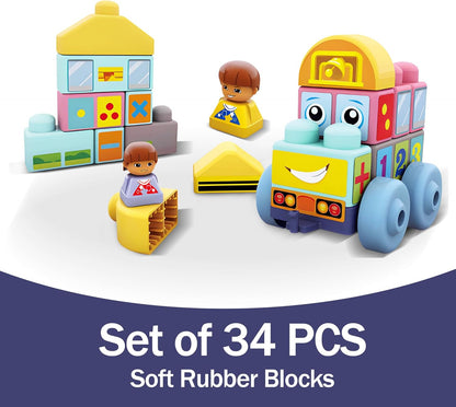 Soft Building Blocks for Toddlers, Large Building Blocks Stacking Blocks for Babies 6 Months and Up Stem Toddler Gifts, Teething Toys, 40 PCS