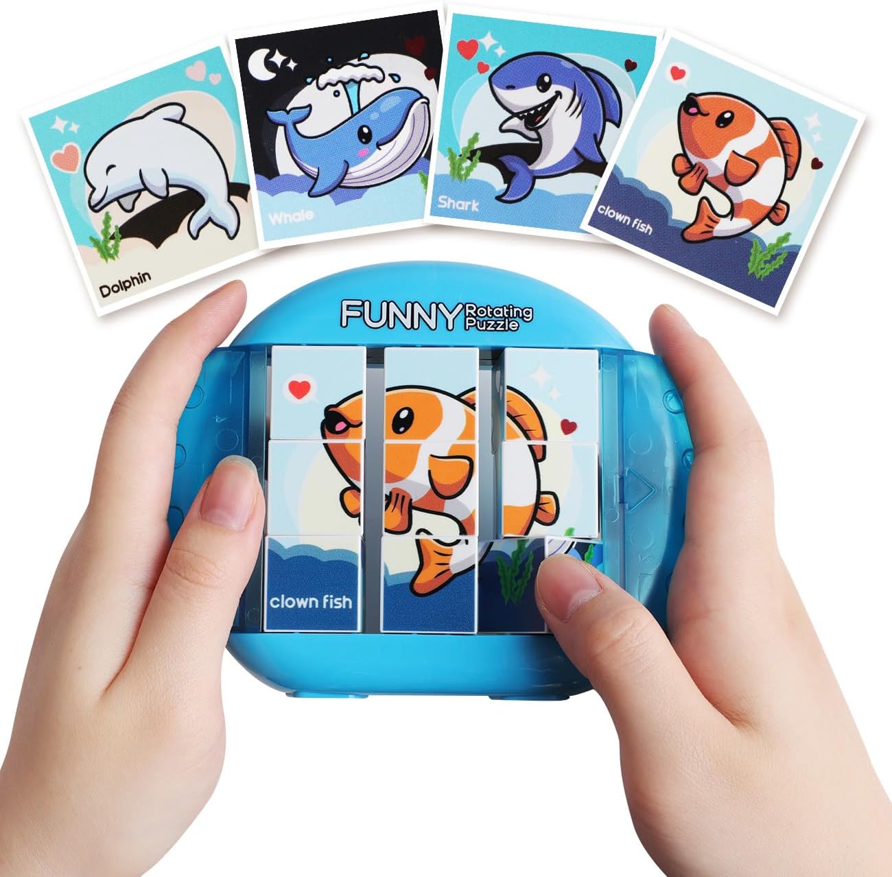 Rotating Puzzle for Kids 3 4 5 6 7 8 Year Old, 4 Puzzles in 1, Toddlers Travel, Car, Airplane, Road Trip Activities, Fine Motor Skills, Fidget, Gift for Boys & Girls Ages 3+ (Dinosaur)