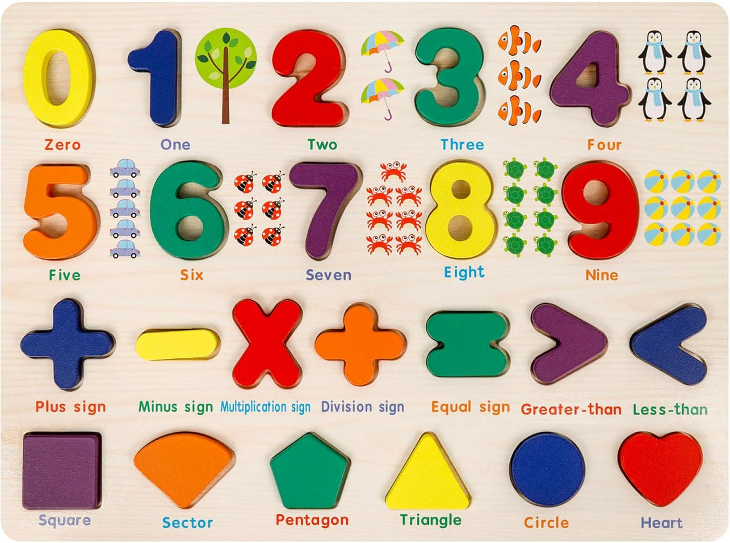 Shape Puzzles Wooden Puzzles for Toddlers, Peg Puzzle Educational Shape Sorter Toys Wooden Shape Board Puzzles, Preschool Learning Educational Toy for Baby Girls Boys