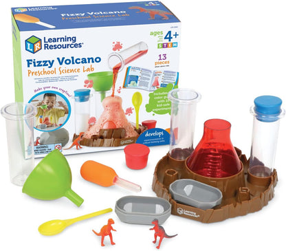 Learning Resources Fizzy Volcano - 13 Pieces, Ages 4+, Preschool Science Lab Kits, Experiments STEM Toys For Kids, Classroom Must Haves