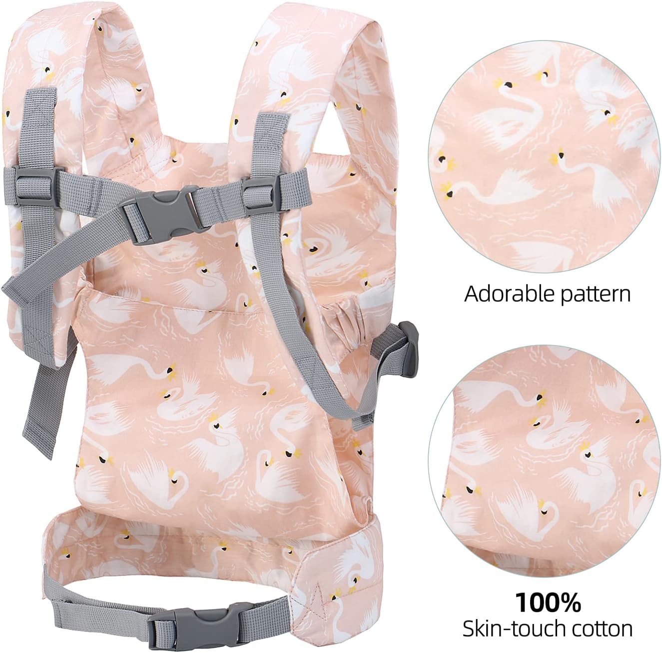 Miracle Baby Doll Carrier for Kids, Front and Back Baby Doll Accessories Backpack Kid Toddlers Play Toy Baby Carriers with Adjustable Straps for Little Girls