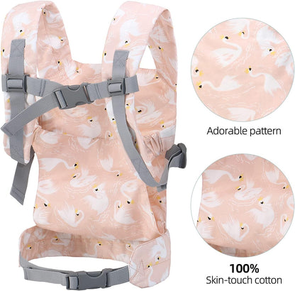 Miracle Baby Doll Carrier for Kids, Front and Back Baby Doll Accessories Backpack Kid Toddlers Play Toy Baby Carriers with Adjustable Straps for Little Girls