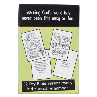 52 Coloring Cards for Kids: Bible Memory Verses Every Kid Should Know