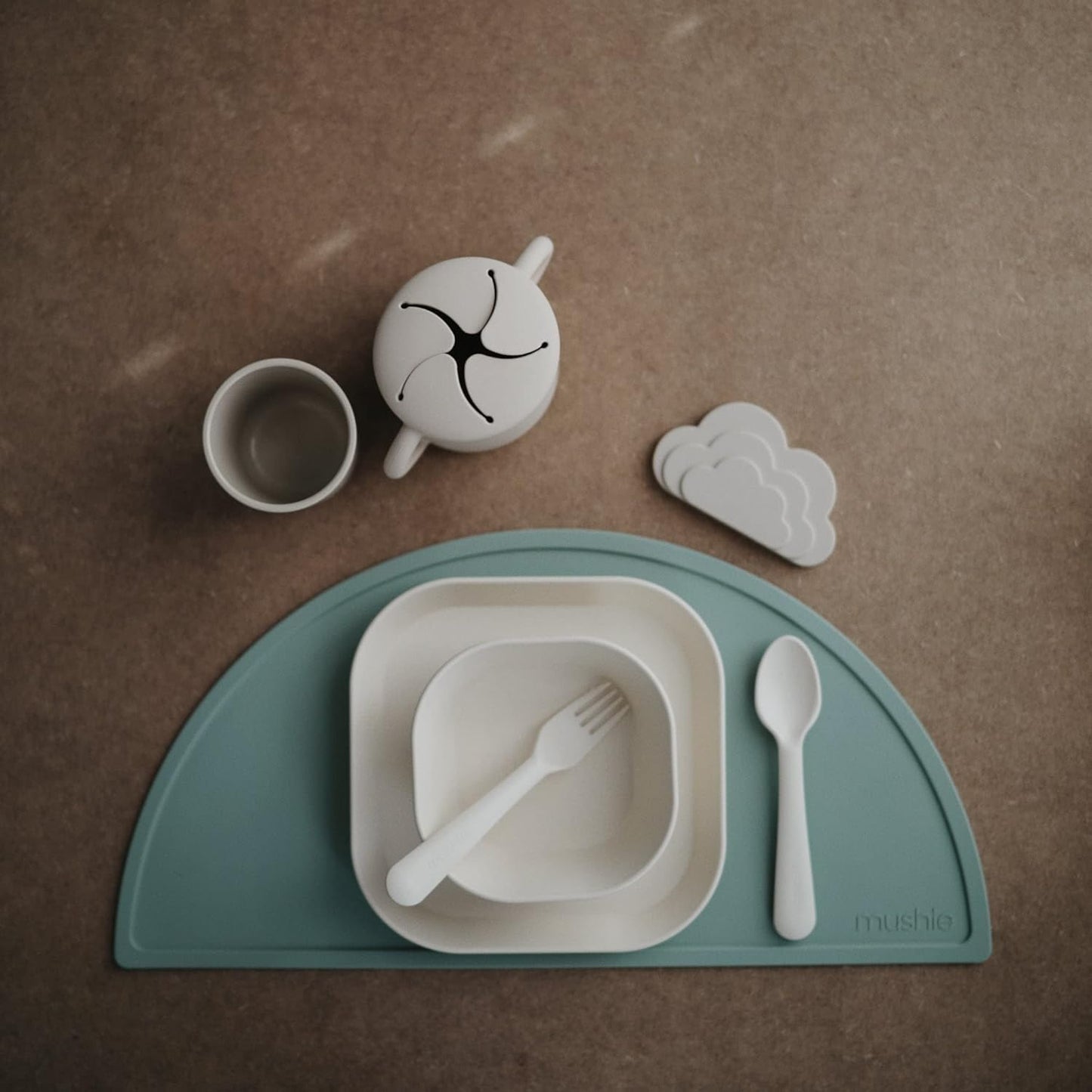mushie Dinnerware Cups For Kids | Made in Denmark, Set of 2 (Ivory) - Colors A