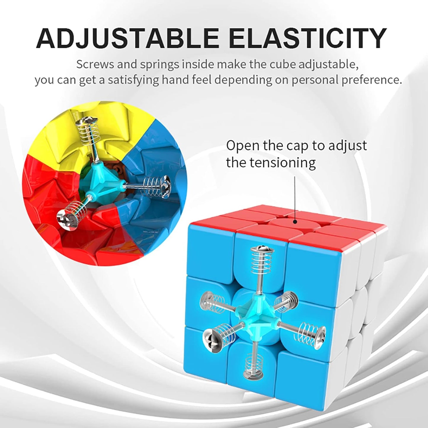 3x3x3 Speed Cube,Stickerless Magic Cube,Smooth Turning Puzzle Box with Anti-Sticky Design,The Most Educational Toy to Effectively Improve Your Child's Concentration and Responsiveness