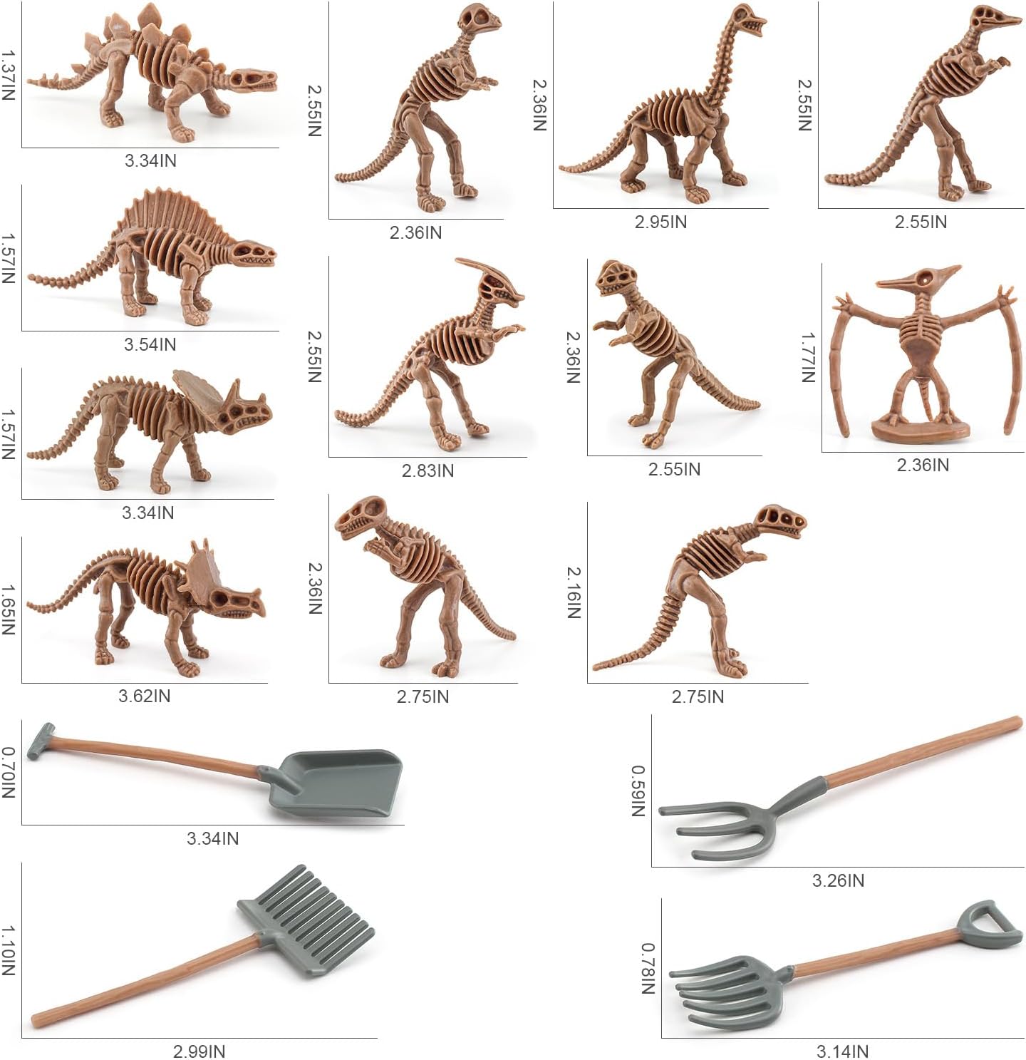 LC JoyCre Mini Dinosaur Bones for Kids Sandbox Toys - Realistic Fake Dinosaur Bones for Kids to Dig Up