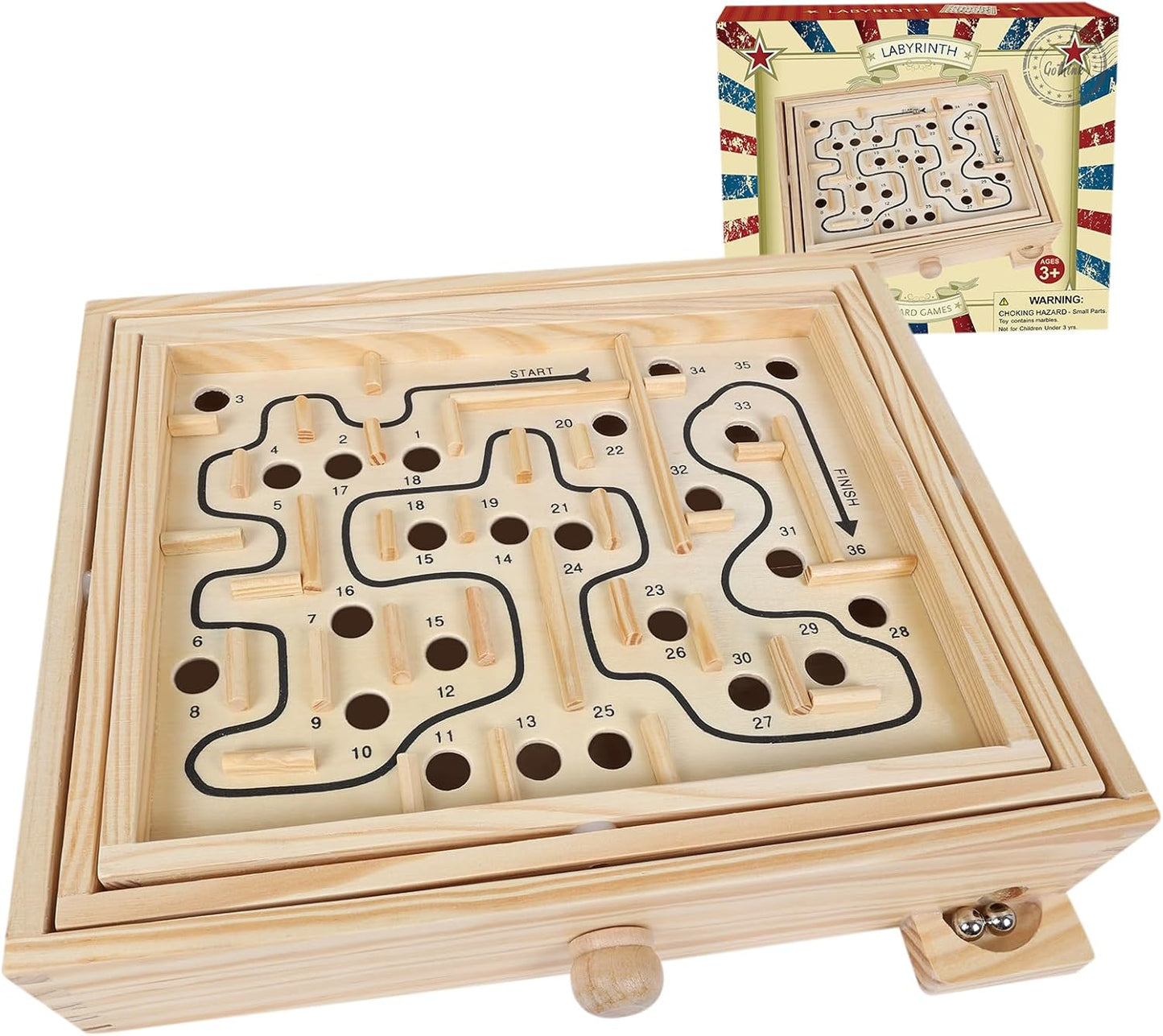 GOTHINK Wooden Balancing Pendulum Game, 42PCS Montessori Balancing Toys for Kids and Adults, Interactive Educational Toy for Children's Gift, Perfect for Parties & Travel