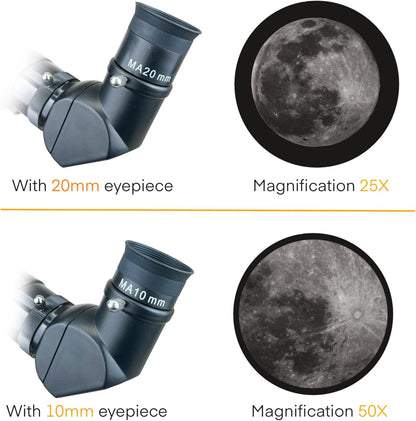 SpectrumOI Telescope for Kids, Telescope for Adults Astronomy Gifts for Kids 8-12 - Premium Refractor 70mm Aperture with Carry Bag and Phone Holder