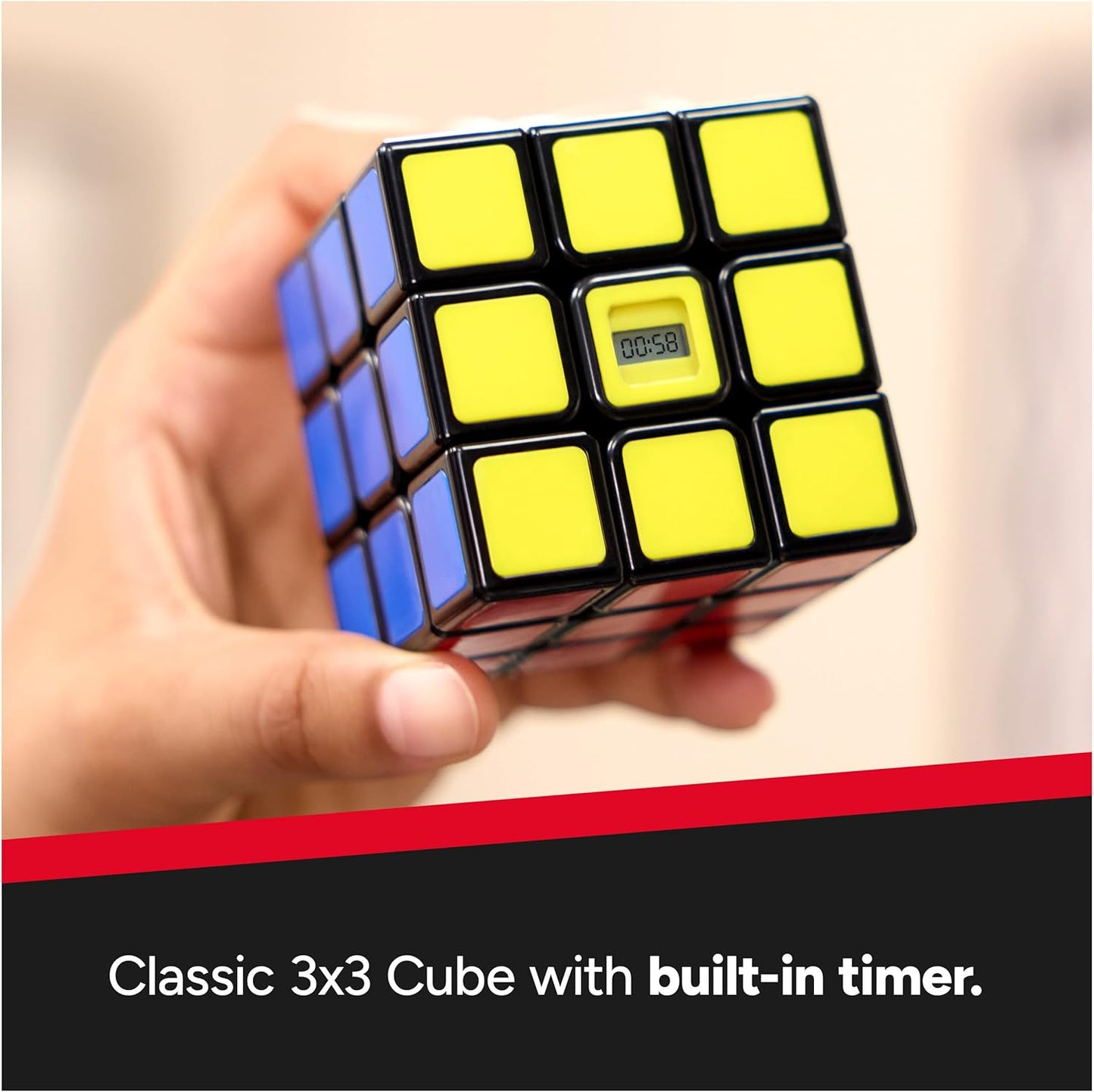 Rubik’s Cube, 3x3 Magnetic Speed Cube for Super Fast Solves, Twisting Fidget Toy, Challenging Brain Teaser & Sensory Puzzle for Adults, Teens, & Kids, for Ages 8 & Up