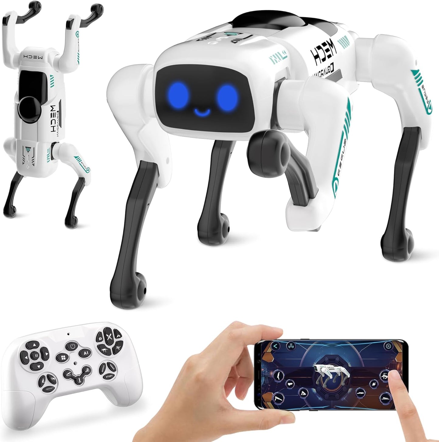 Smart Robot Dog - Interactive STEM Pet with Voice Control, 30+ Actions & APP Programming, Durable Design for Kids Age 6+ (Compatible with iOS/Android)