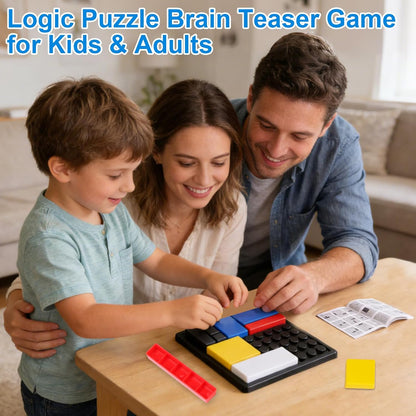 2PCS Logic Puzzle Brain Teaser Game for Kids & Adults,Portable Educational Thinking Game Toy,Puzzle Toys,88 Challenges 4 Difficulty Levels,Suitable for Classrooms, Homes, and Gift-Giving