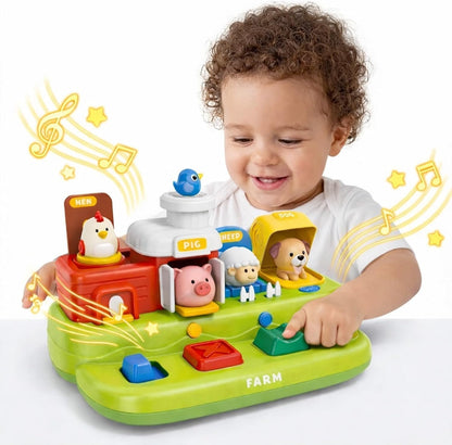 Montessori Busy Board Sensory Toys for Toddlers 1-3, Activity Music & LED Light Up Montessori Toys for 2+ Year Old, Travel Toys for 2 Year Old Boys & Girls, 2025