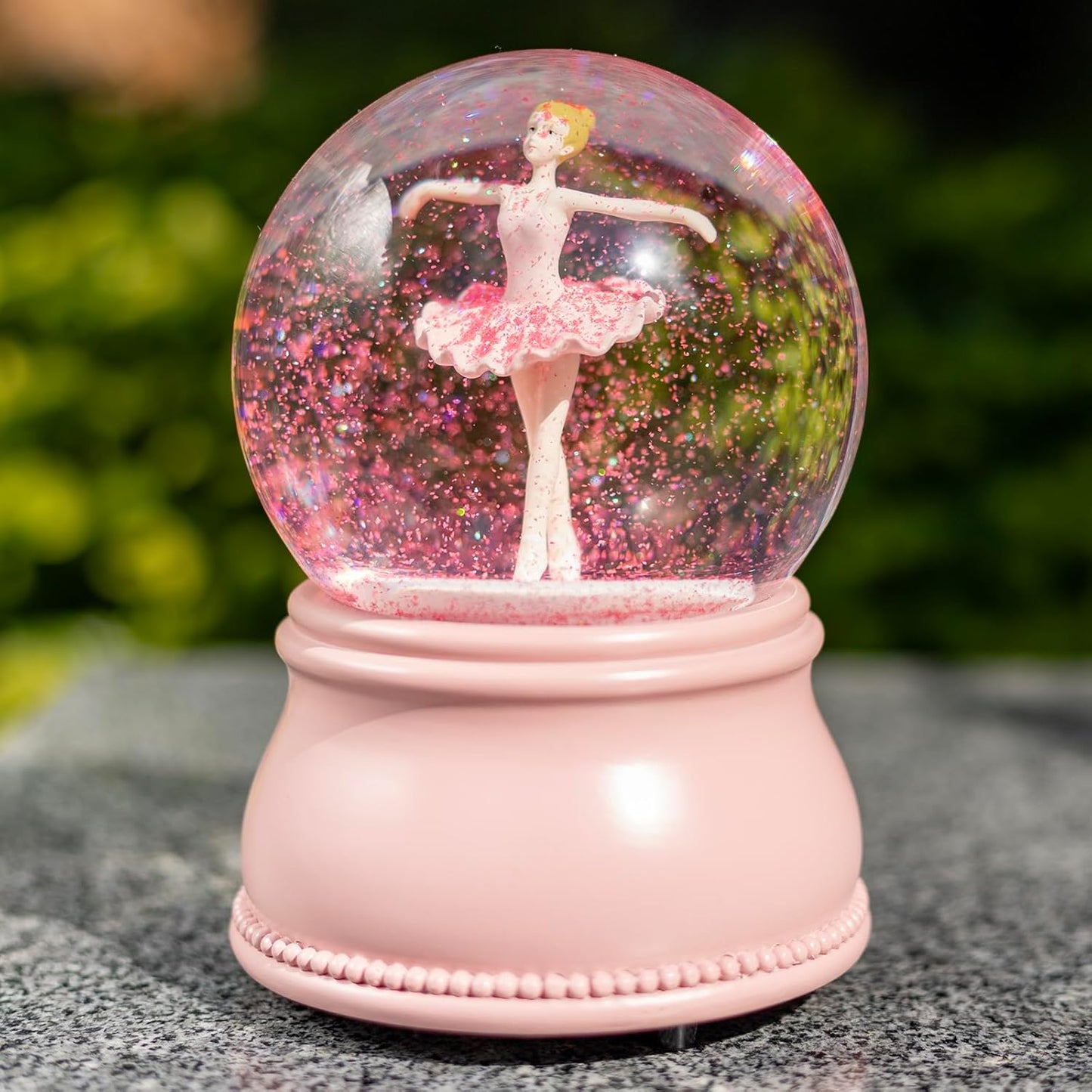 Unicorn Snow Globes for Girls, 100MM Pink Glitter Glass Snowglobe, Christmas Birthday Gifts for Friends, Wife(Pink)