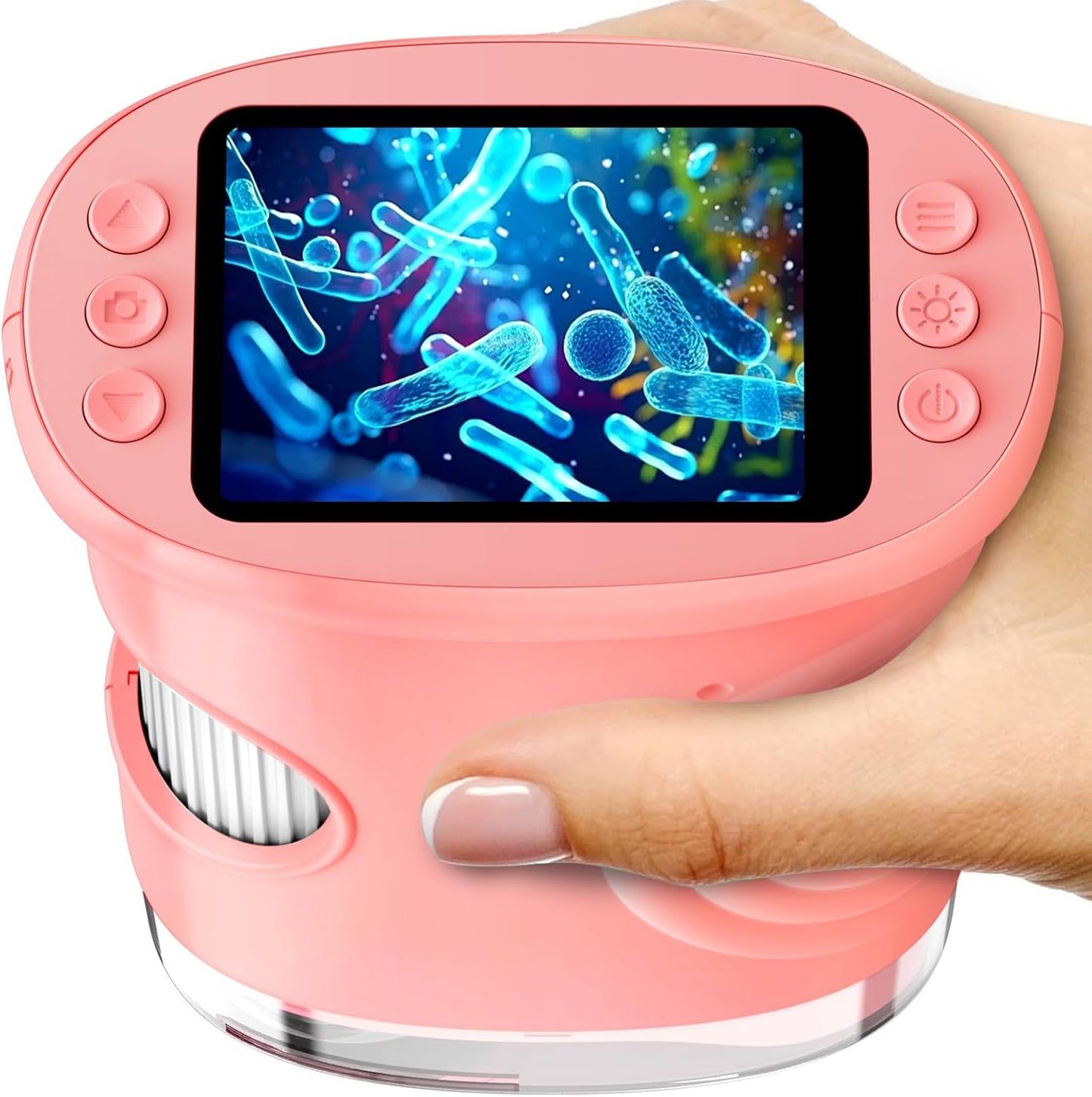 1000X Digital Handheld Microscope for Kids with 2.0" IPS Screen, Outdoor Toys Portable STEM Science Lab Gifts, Rechargeable Pocket Microscope Educational Toy for Boys & Girls Age 4-6 8-12, Orange