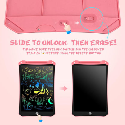 EooCoo Toddler Boy Toys, Kids Gifts, 10 Inch LCD Writing Tablet, Drawing Pad, No Mess Coloring Books for Kids, Travel Games, Gifts for Boys 4-6, Educational Toys for 3 4 5 6 7 Years Old Boys and Girls