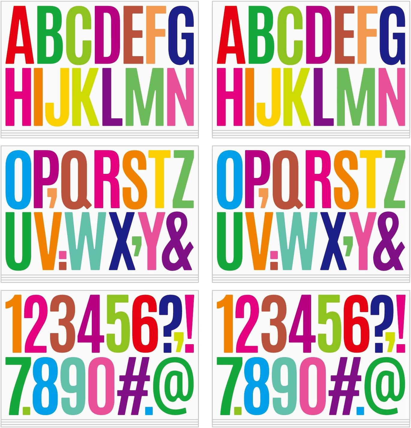 480 Pcs Waterproof 3" Vinyl Alphabet & Number Stickers - Self-Adhesive for Mailboxes, Windows, Doors, Signs, Vehicles & More, Black