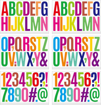 480 Pcs Waterproof 3" Vinyl Alphabet & Number Stickers - Self-Adhesive for Mailboxes, Windows, Doors, Signs, Vehicles & More, Black