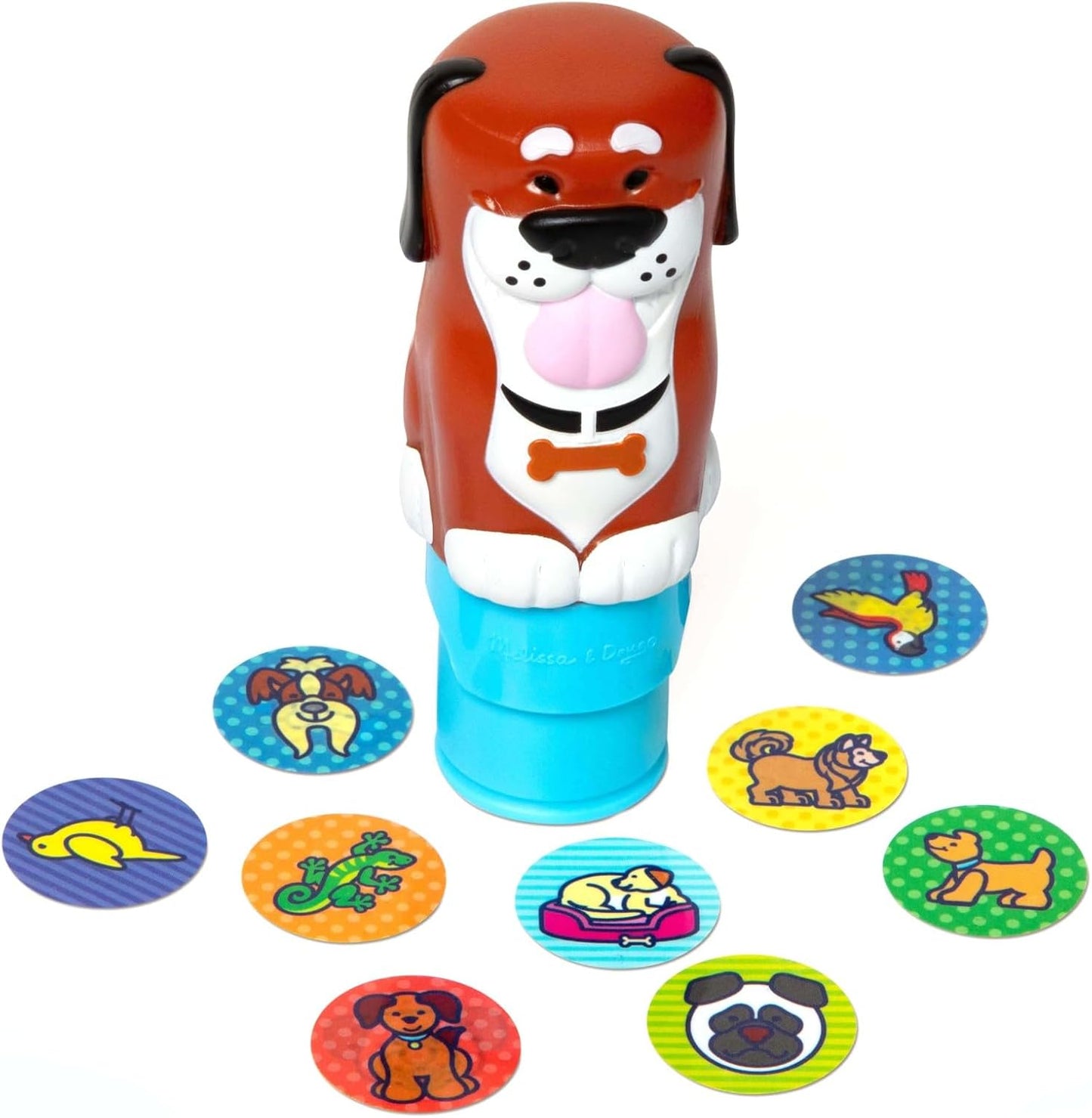 Melissa & Doug Sticker Wow!™ 24-Page Activity Pad and Sticker Stamper, 300 Stickers, Arts and Crafts Fidget Toy Collectible Character – Dog - for Kids Ages 3+ - FSC Certified