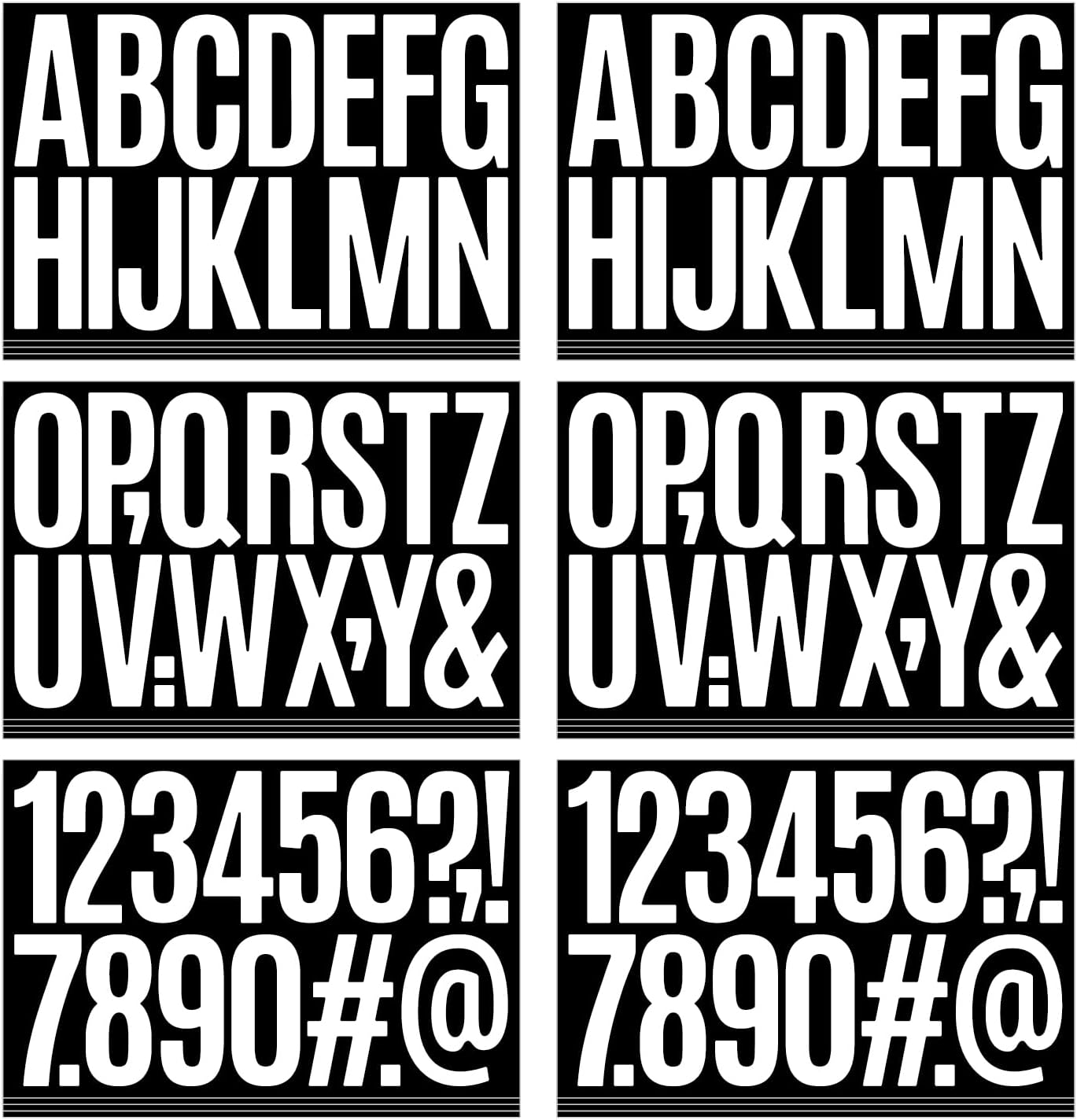 480 Pcs Waterproof 3" Vinyl Alphabet & Number Stickers - Self-Adhesive for Mailboxes, Windows, Doors, Signs, Vehicles & More, Black