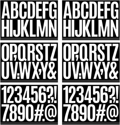 480 Pcs Waterproof 3" Vinyl Alphabet & Number Stickers - Self-Adhesive for Mailboxes, Windows, Doors, Signs, Vehicles & More, Black
