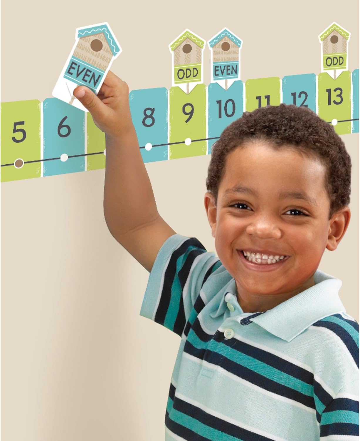 On the Fence Number Line -20 to 120 Learning Set by TREND, 34 pcs. to teach counting & early math concepts