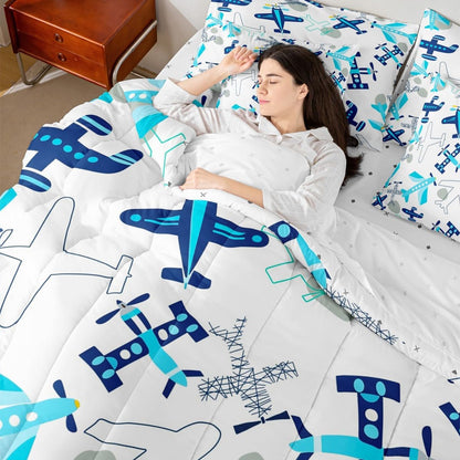 Erosebridal Chemistry Comforter Set with Sheets Full Size Periodic Table of Elements Bed in A Bag 7 Piece Science Chemistry Lovers Bedding Set for Kids Boys Children Bedroom Modern Black Bed Sets