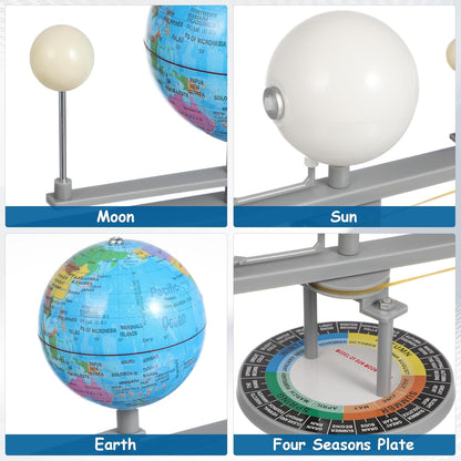 Vaguelly Sun Earth Moon Orbital Model Kids Educational Geography Model Astronomical Teaching Tool Moon Kid Toys Educational Illuminated Plastic Lunar Eclipse Taste to Rotate