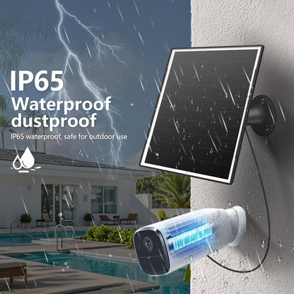 8W Solar Panel for Outdoor Security Camera, 5V Micro USB and USB - C Solar Panel Charger ，Fits Eufy/Wyze/Reolink DC 5V Output, IP65/360° Adjustable, 9.8ft Cable, Fast Charging