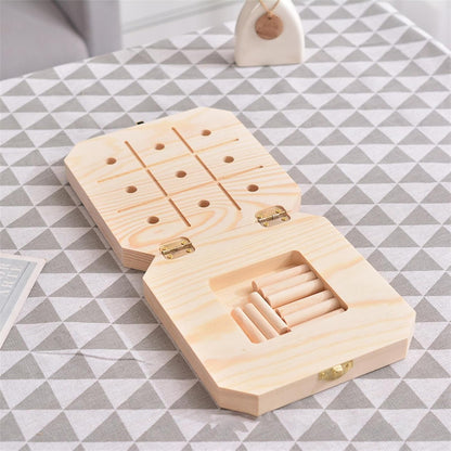 Peg Board for Kids | 9-Hole Fine Motor Skills Booster - Wooden Pegboard for Recovery,for Adults Family Elderly Women Birthday Airplane Camping Dorm Classroom