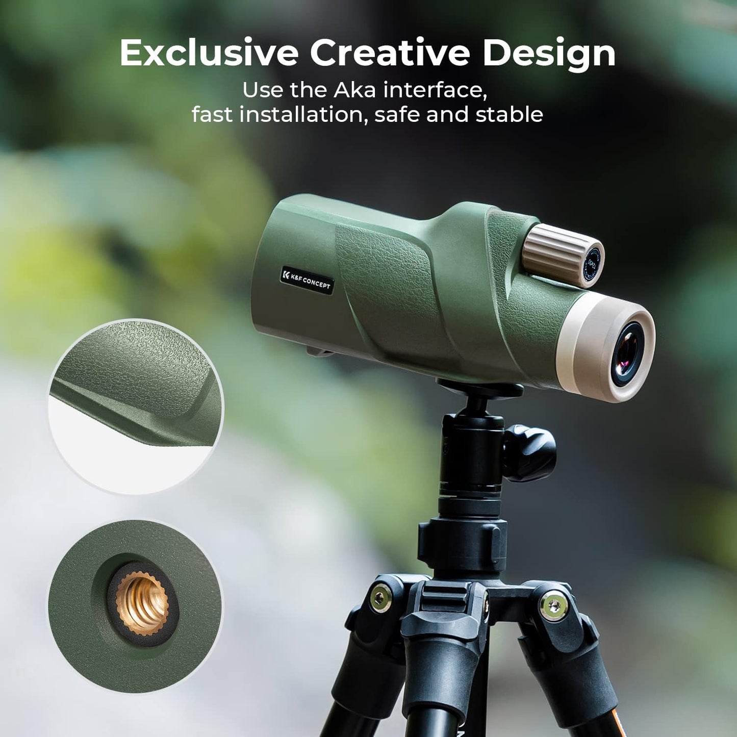 K&F Concept 8-32X50 Zoom Monocular - High Power Dual Focus Prism Compact Monoculars for Kids Adults, with Phone Adapter, Low Light Night Vision, FMC Lens for Bird Watching Hunting Travel Camping Starg