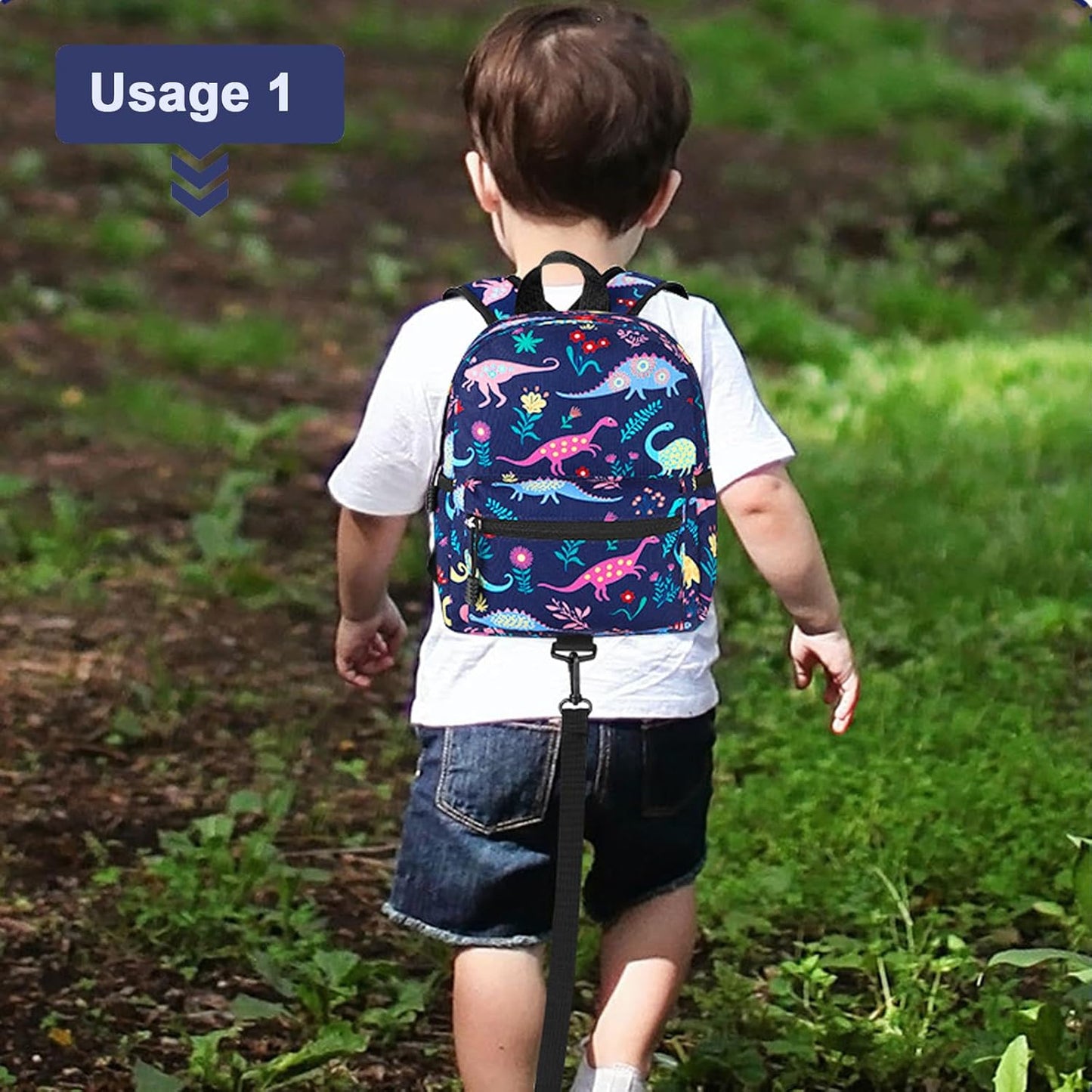 Accmor Toddler Backpack Leash, Mini Child Backpack with Anti Lost Wrist Link, Cute Kids Backpack Leash Walking Harness for Outdoor Travel, Small Excavator Backpack Tether for Baby Boys Girls Ages 1-3