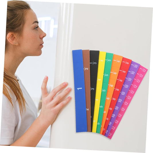 Housoutil 1 Set Educational Fraction Tiles Math Manipulatives for Students Engaging for Fraction Cognition Compact and Lightweight Teaching Tools