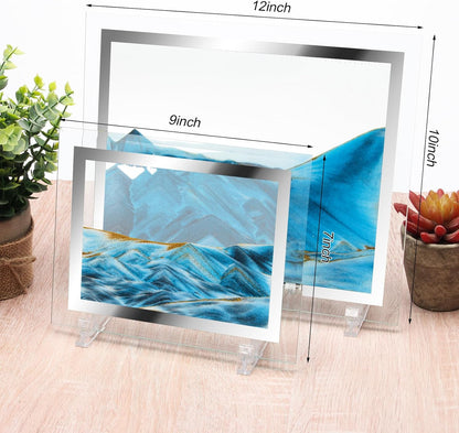 Coitak Moving Sand Art Picture, Dynamic Sand Picture, Desktop Sand Art for Home Decor and Office (12x10inch)