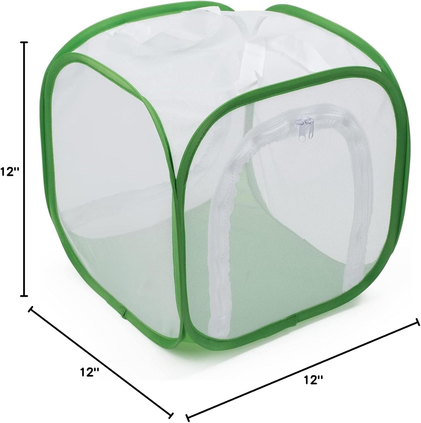 Two Doors Monarch Butterfly Habitat, Insect Mesh Cage, Caterpillar Enclosure Terrarium Pop-up (15.7 X 15.7 X 24 Inches)