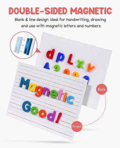 GAMENOTE 6 Pack Magnetic Dry Erase Lap Boards for Kids, 9x12 Double-Sided Lined and Blank Whiteboards with Markers & Erasers, Small Classroom and Homeschool Writing Board