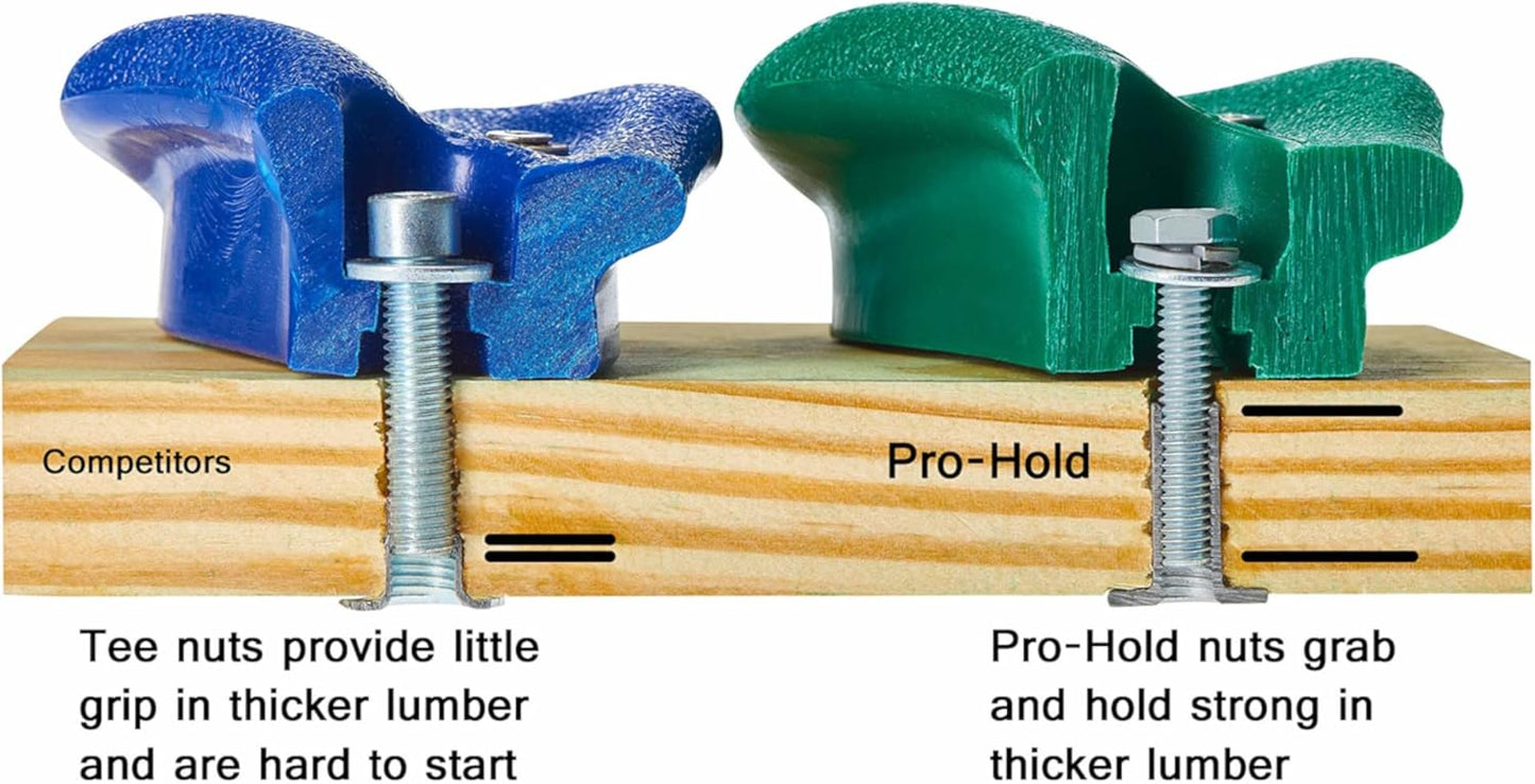 22 Assorted Deluxe Rock Climbing Holds for Kids - Outdoor Climbing Stones Kit with 44 Swing Safe Fasteners + Drill Bit Easy to Install on Lumber from 3/4" to 1.25" Thick